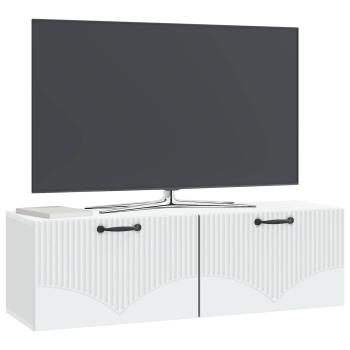 Wandmontierter TV-Schrank Weiß 98 x 31 x 30 cm Holzwerkstoff