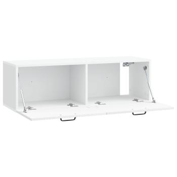Wandmontierter TV-Schrank Weiß 98 x 31 x 30 cm Holzwerkstoff