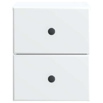 Wandmontierter Nachttisch Weiß 34,5 x 33 x 40 cm Holzwerkstoff