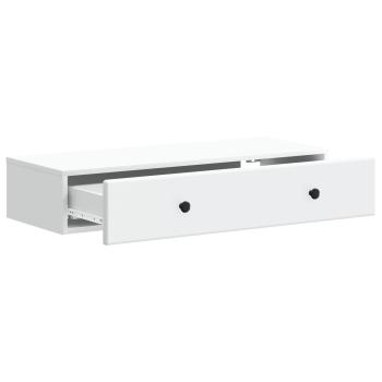 Wandmontierter Beistelltisch Weiß 87,5 x 34,5 x 17 cm