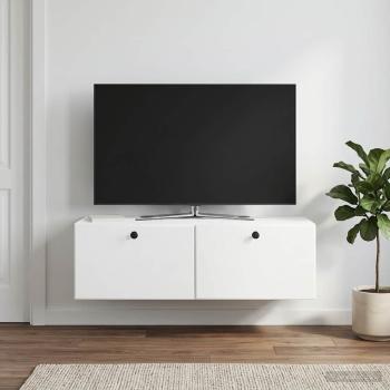 Wandmontierter TV-Schrank 98 x 41 x 30 cm Weiß Holzwerkstoff