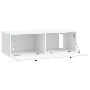 Wandmontierter TV-Schrank 98 x 41 x 30 cm Weiß Holzwerkstoff