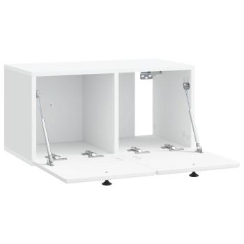 Wandmontierter TV-Schrank 59,5 x 31 x 30 cm Weiß Holzwerkstoff