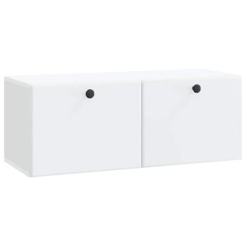 Wandmontierter TV-Schrank 78,5 x 31 x 30 cm Weiß Holzwerkstoff