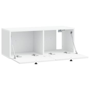 Wandmontierter TV-Schrank 78,5 x 31 x 30 cm Weiß Holzwerkstoff