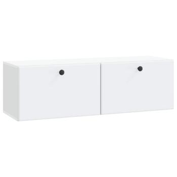 Wandmontierter TV-Schrank 98 x 31 x 30 cm Weiß Holzwerkstoff