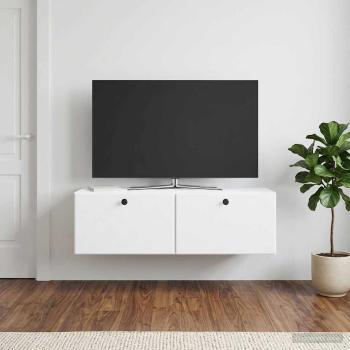 Wandmontierter TV-Schrank 98 x 31 x 30 cm Weiß Holzwerkstoff