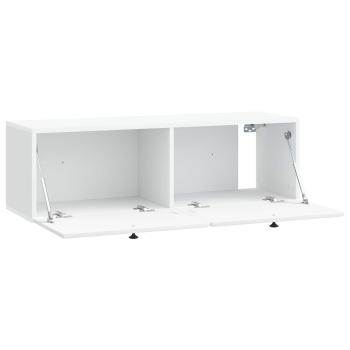 Wandmontierter TV-Schrank 98 x 31 x 30 cm Weiß Holzwerkstoff