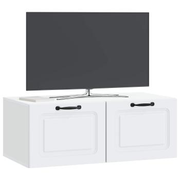 Wandmontierter TV-Schrank Weiß 78,5 x 41 x 30 cm Holzwerkstoff