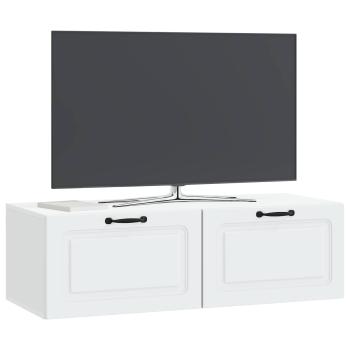 Wandmontierter TV-Schrank Weiß 98 x 41 x 30 cm Holzwerkstoff