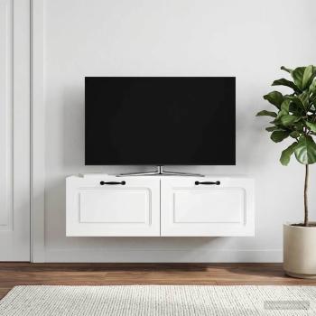 Wandmontierter TV-Schrank Weiß 98 x 41 x 30 cm Holzwerkstoff