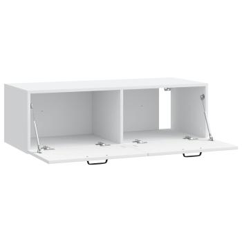Wandmontierter TV-Schrank Weiß 98 x 41 x 30 cm Holzwerkstoff