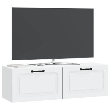 Wandmontierter TV-Schrank Weiß 98 x 31 x 30 cm Holzwerkstoff