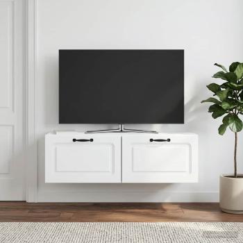 Wandmontierter TV-Schrank Weiß 98 x 31 x 30 cm Holzwerkstoff