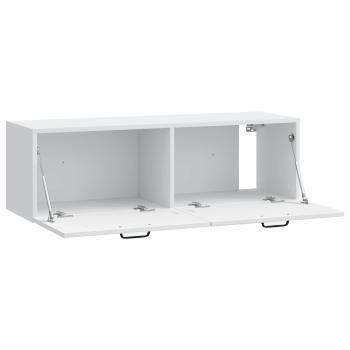 Wandmontierter TV-Schrank Weiß 98 x 31 x 30 cm Holzwerkstoff