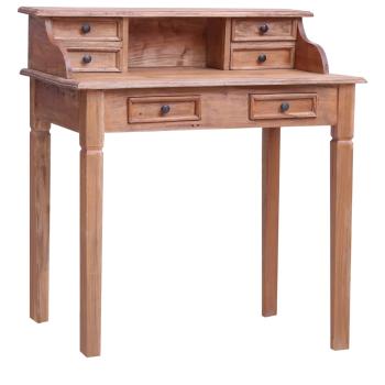 ARDEBO.de - Schreibtisch mit Schubladen 90x50x101 cm Altholz Massiv