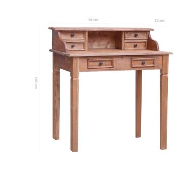 Schreibtisch mit Schubladen 90x50x101 cm Altholz Massiv