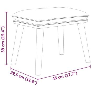 Relaxsessel mit Hocker Dunkelgrau Stoff
