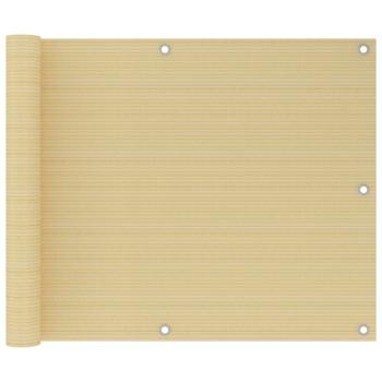 ARDEBO.de - Balkon-Sichtschutz Beige 75x400 cm HDPE