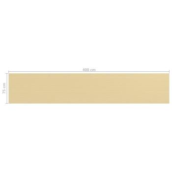 Balkon-Sichtschutz Beige 75x400 cm HDPE