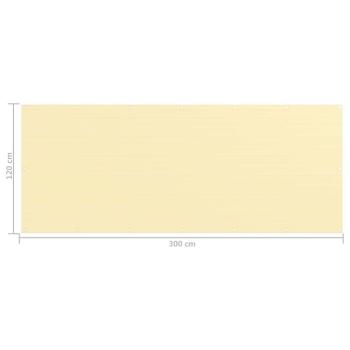 Balkon-Sichtschutz Beige 120x300 cm HDPE