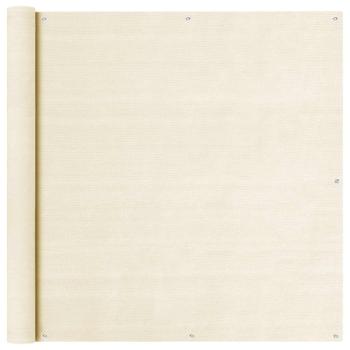 ARDEBO.de - Balkon Sichtschutz Creme 120x400 cm HDPE