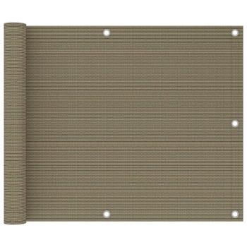 ARDEBO.de - Balkon-Sichtschutz Taupe 75x300 cm HDPE