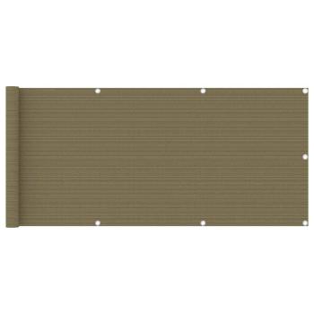ARDEBO.de - Balkon-Sichtschutz Taupe 75x400 cm HDPE