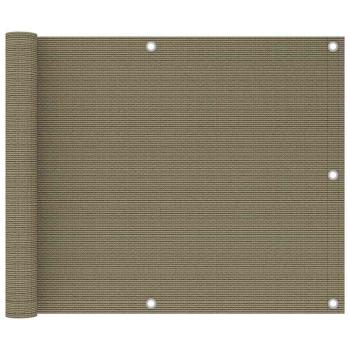 ARDEBO.de - Balkon-Sichtschutz Taupe 75x500 cm HDPE
