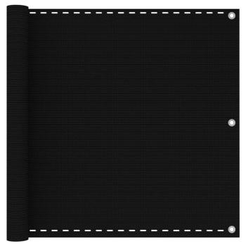 ARDEBO.de - Balkon-Sichtschutz Schwarz 90x500 cm HDPE