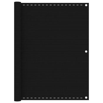 ARDEBO.de - Balkon-Sichtschutz Schwarz 120x600 cm HDPE