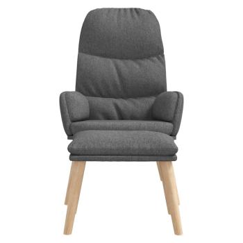 Relaxsessel mit Hocker Hellgrau Stoff