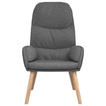 Relaxsessel mit Hocker Hellgrau Stoff