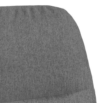 Relaxsessel mit Hocker Hellgrau Stoff