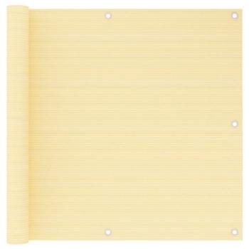 ARDEBO.de - Balkon-Sichtschutz Beige 90x600 cm HDPE