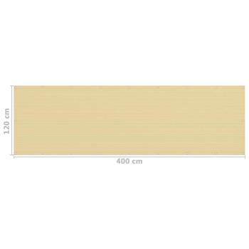 Balkon-Sichtschutz Beige 120x400 cm HDPE