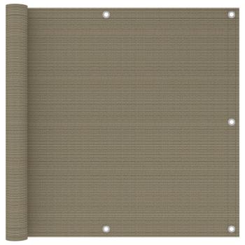 ARDEBO.de - Balkon-Sichtschutz Taupe 90x300 cm HDPE