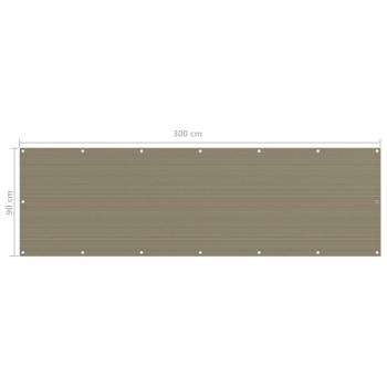 Balkon-Sichtschutz Taupe 90x300 cm HDPE