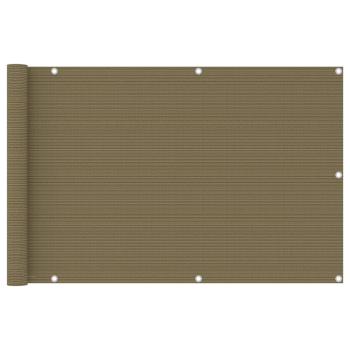 ARDEBO.de - Balkon-Sichtschutz Taupe 90x500 cm HDPE