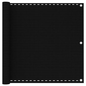 ARDEBO.de - Balkon-Sichtschutz Schwarz 90x300 cm HDPE