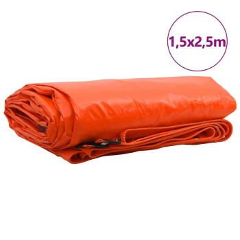 Plane 650g / m² Orange 1,5 x 2,5 m Canvas mit PVC-Beschichtung