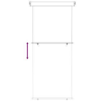 Balkon Seitenmarkise 100 x 250 cm 100% Polyester Eisen Stahl