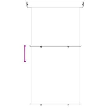 Balkon Seitenmarkise 117 x 250 cm 100% Polyester Eisen Stahl