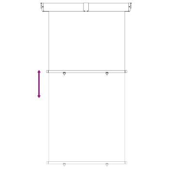 Balkon Seitenmarkise 140 x 250 cm 100% Polyester Eisen Stahl