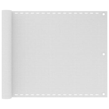 ARDEBO.de - Balkonsichtschutz HDPE 75x400 cm weiß