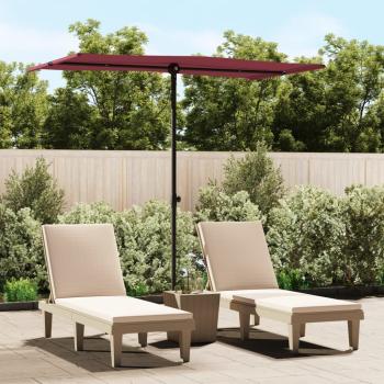 ARDEBO.de - Sonnenschirm mit Aluminium-Mast 180x110 cm Bordeauxrot