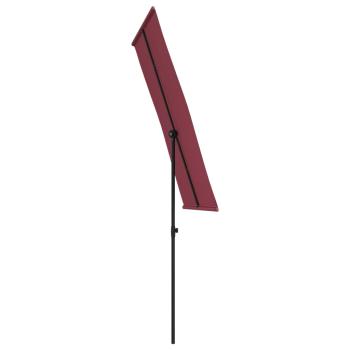 Sonnenschirm mit Aluminium-Mast 180x110 cm Bordeauxrot