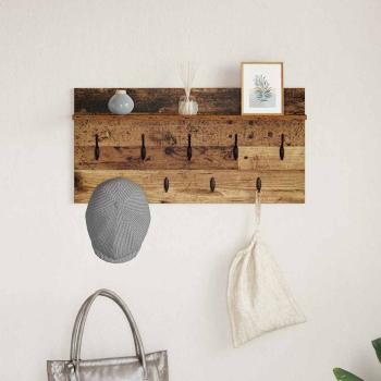 Wandmontierter nachttisch Wandhalterung Altholz 80 x 40 x 12 cm