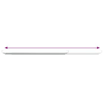 Gardinenstangen 2 Stk. Weiß und Silbern 60-105 cm Aluminium