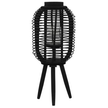 ARDEBO.de - Standkerzenhalter Bambus Schwarz